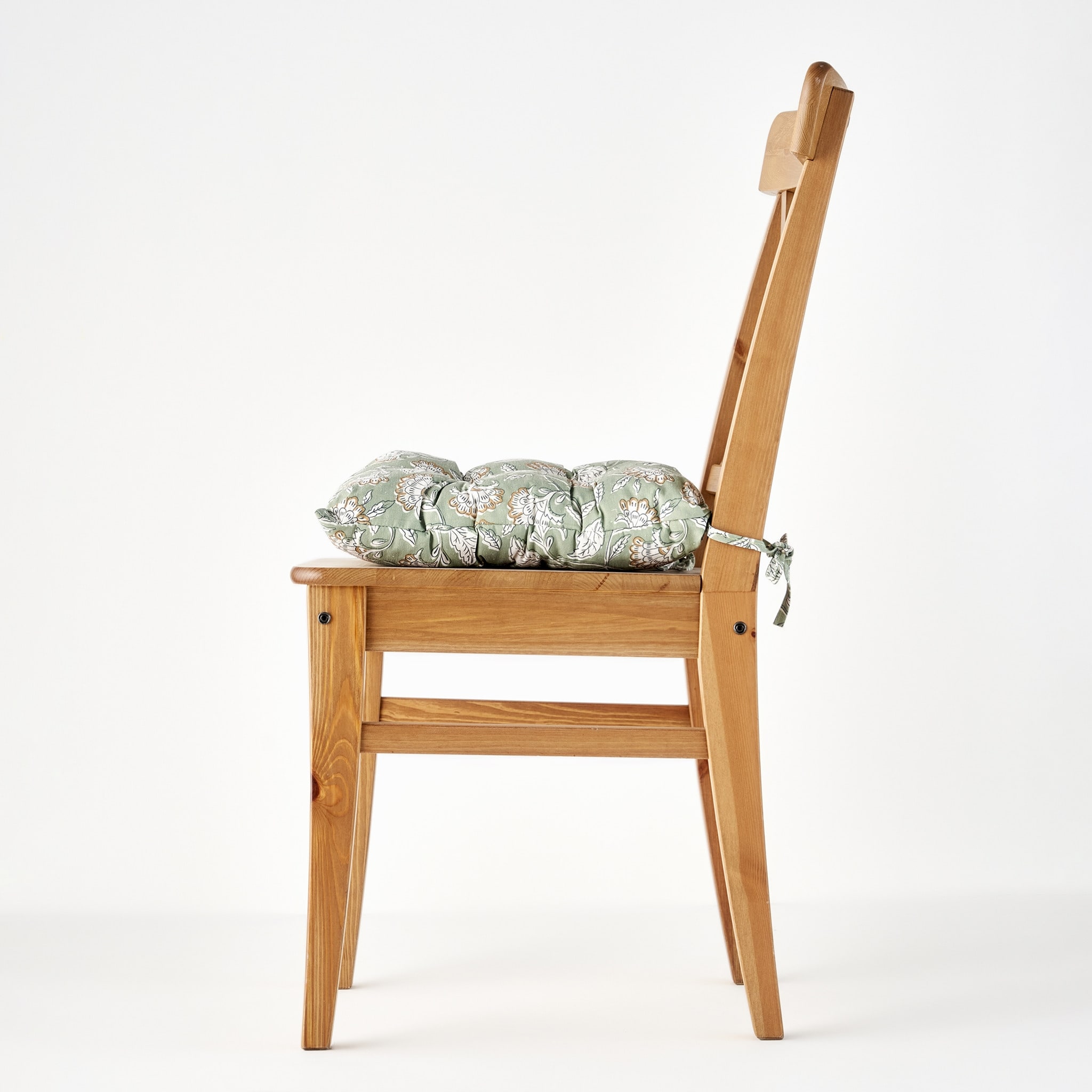 Indian Green Chair Cushion - 17 in x 17 in
