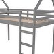 preview thumbnail 15 of 27, Modern Twin Size Wood Loft House Kids Bed with Slide,Guardrails