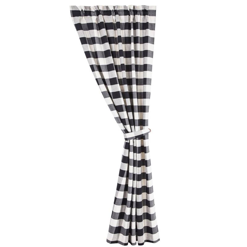 HiEnd Accents Camille Buffalo Check Curtain Set, 48"x96"