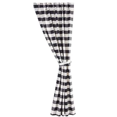 HiEnd Accents Camille Buffalo Check Curtain Set, 48"x96"