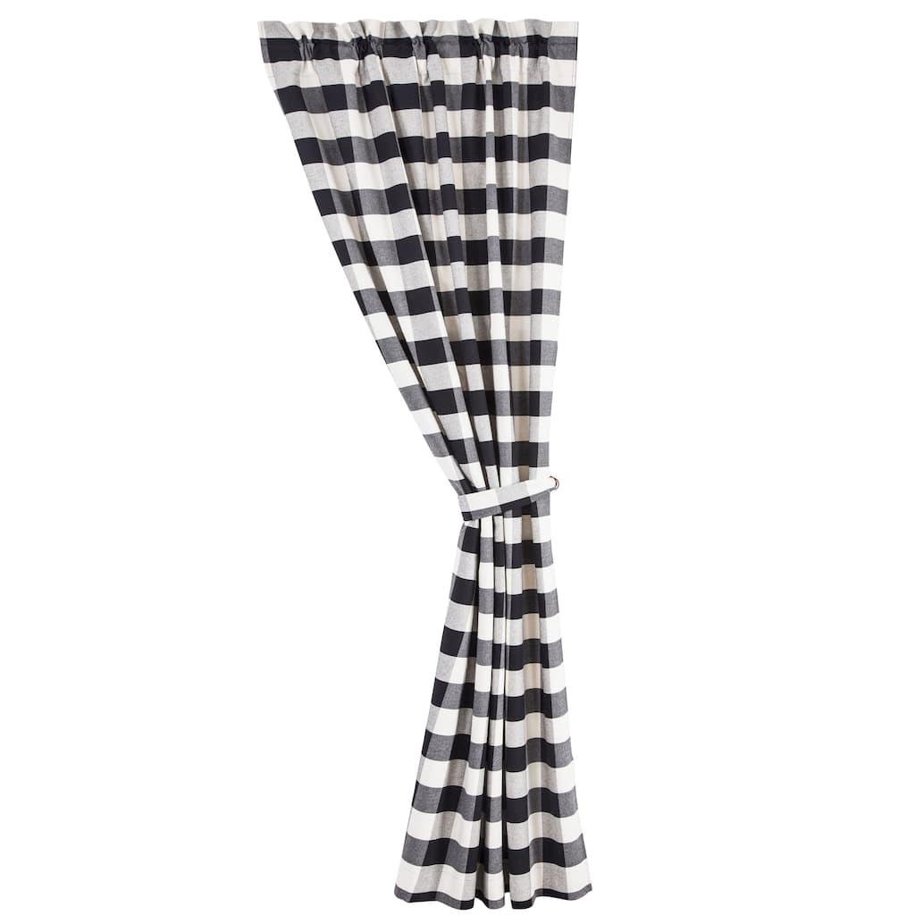 HiEnd Accents Camille Buffalo Check Curtain Set, 48"x96"