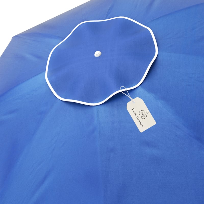 7ft Portable Beach Umbrella with 360 Degree Tilt by Pure Garden, Sand Anchor Included