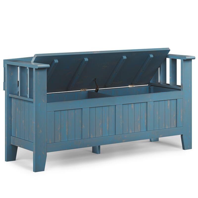 WYNDENHALL Normandy Solid Wood 48" Wide Storage Bench & 36" Wide Storage Cabinet