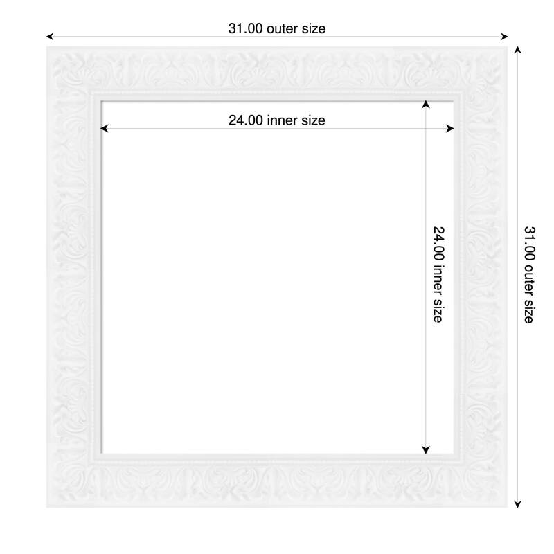 Luxe Framed Dry Erase Magnetic Board - 31 x 31 in - Luxe White
