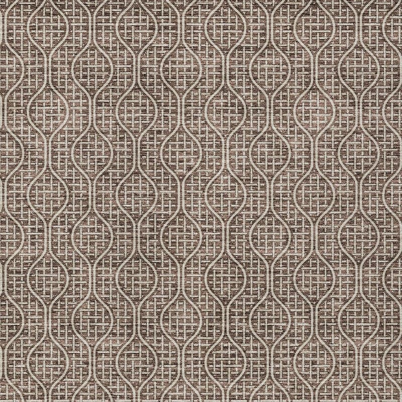 HomeRoots Geometric Transitional Rectangle Outdoor Rug