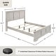 preview thumbnail 50 of 48, Roundhill Furniture Maderne 3-Piece Wood Bedroom Set, Panel Bed and Two Nightstands