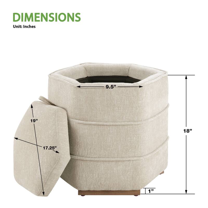 Maddox 6-sided Storage Ottoman