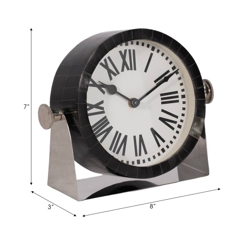 Sagebrook Home's Elegant Designer Steel & Glass Clock