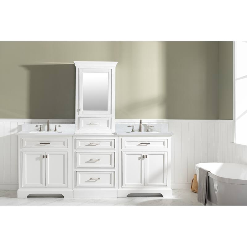 Milano 96" Double Sink Bathroom Vanity Modular Set