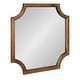 preview thumbnail 21 of 134, Kate and Laurel Hogan Scalloped Wood Framed Mirror 24x24 - Rustic Brown
