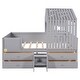 preview thumbnail 9 of 15, Full Size House Shape Low Loft Bed with Four Drawers