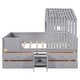 preview thumbnail 9 of 7, Full Size Wood House Low Loft Bed with Full-Length Guardrails