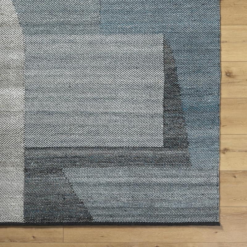 Freddy Mid-Century Modern Geometric Indoor/Outdoor Area Rug