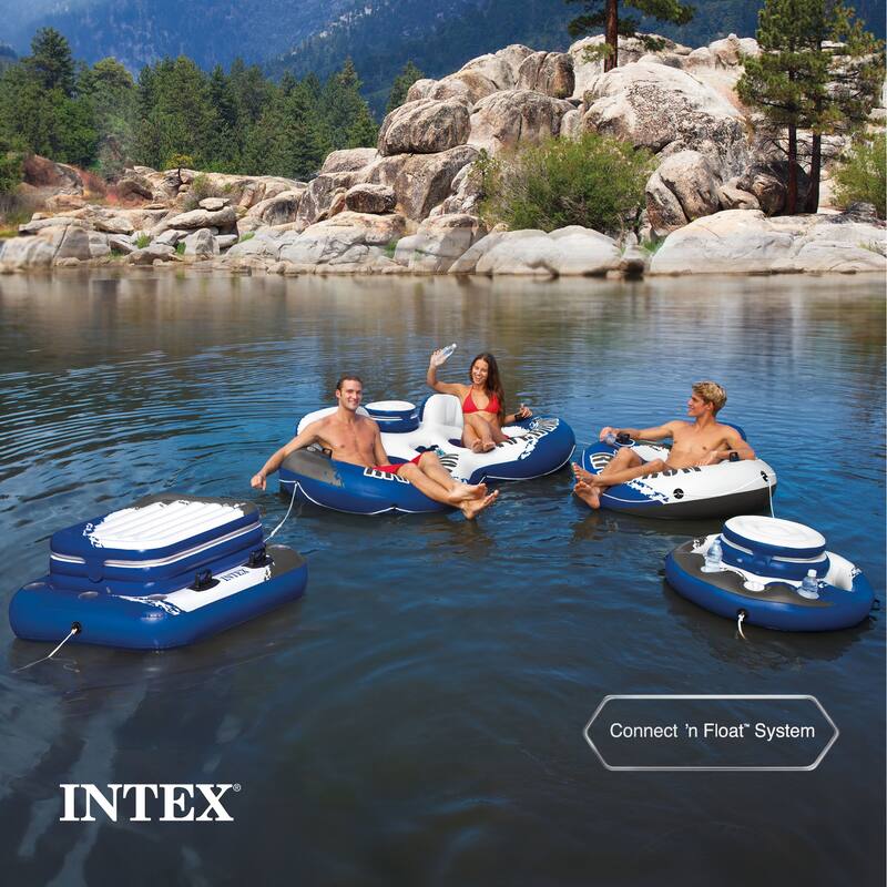 Intex River Run 1 Person Inflatable Floating Tube Lake/Pool/Ocean Raft (5 Pack) - 4.4