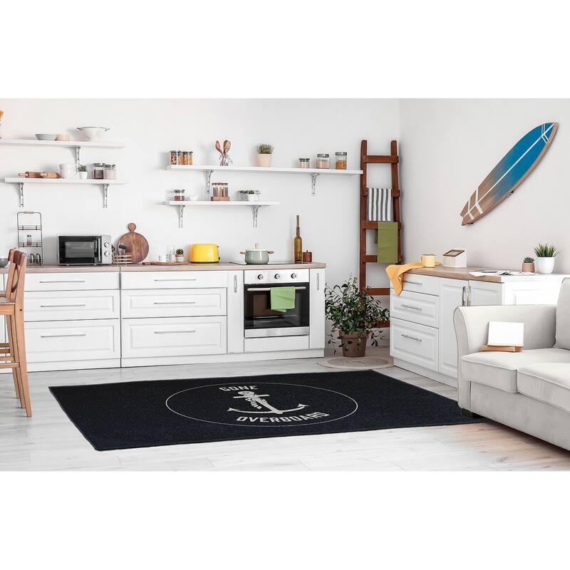 Gone Forever Overboard Nautical Chenille Rug