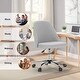 preview thumbnail 4 of 46, Armless Fabric Home Office Desk Chairs, Adjustable Height Swivel Task Vanity Chair, Task Chairs with Swivel Wheels - N/A