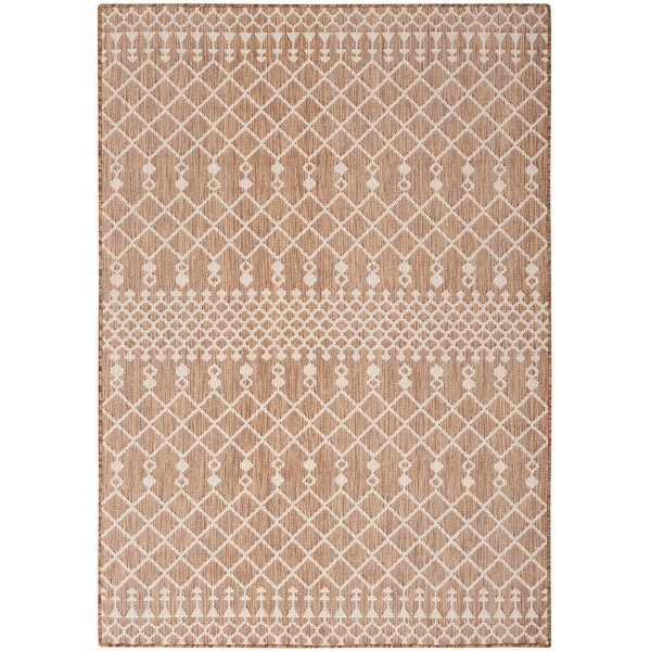 slide 2 of 10, Nourison Positano Indoor/Outdoor Moroccan Area Rug 4' x 6' - Jute