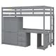 preview thumbnail 18 of 22, Twin Size Loft Bed with Integrated Wardrobe, Desk, and Storage Drawers, Space-Saving White Design