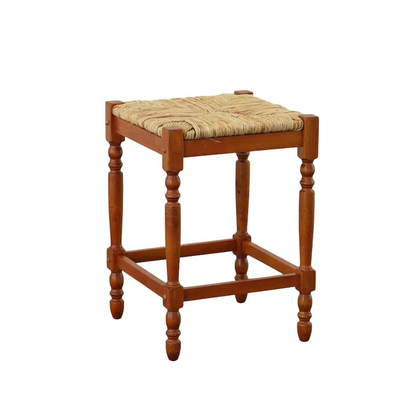 Walnut Finish 24-inch Counter Stool - Single - Brown - Counter Height