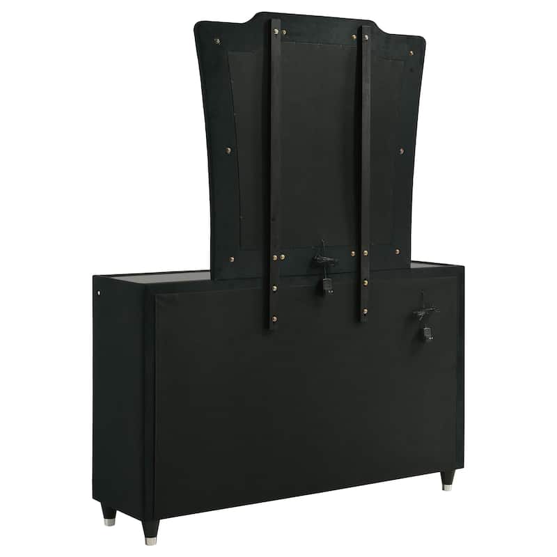 Lorient 8-drawer LED Bedroom Dresser Cabinet Black