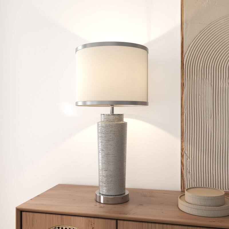 Acroma 25 '' Modern Ceramic Table Lamp with USB Ports - 1-light