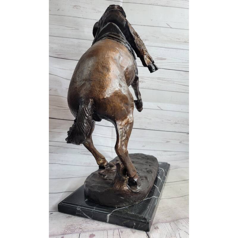 RattleImitative snake By Frederic Remington Western Bronze Statue Sculpture Figure Art 21 Inches X 17 Inches