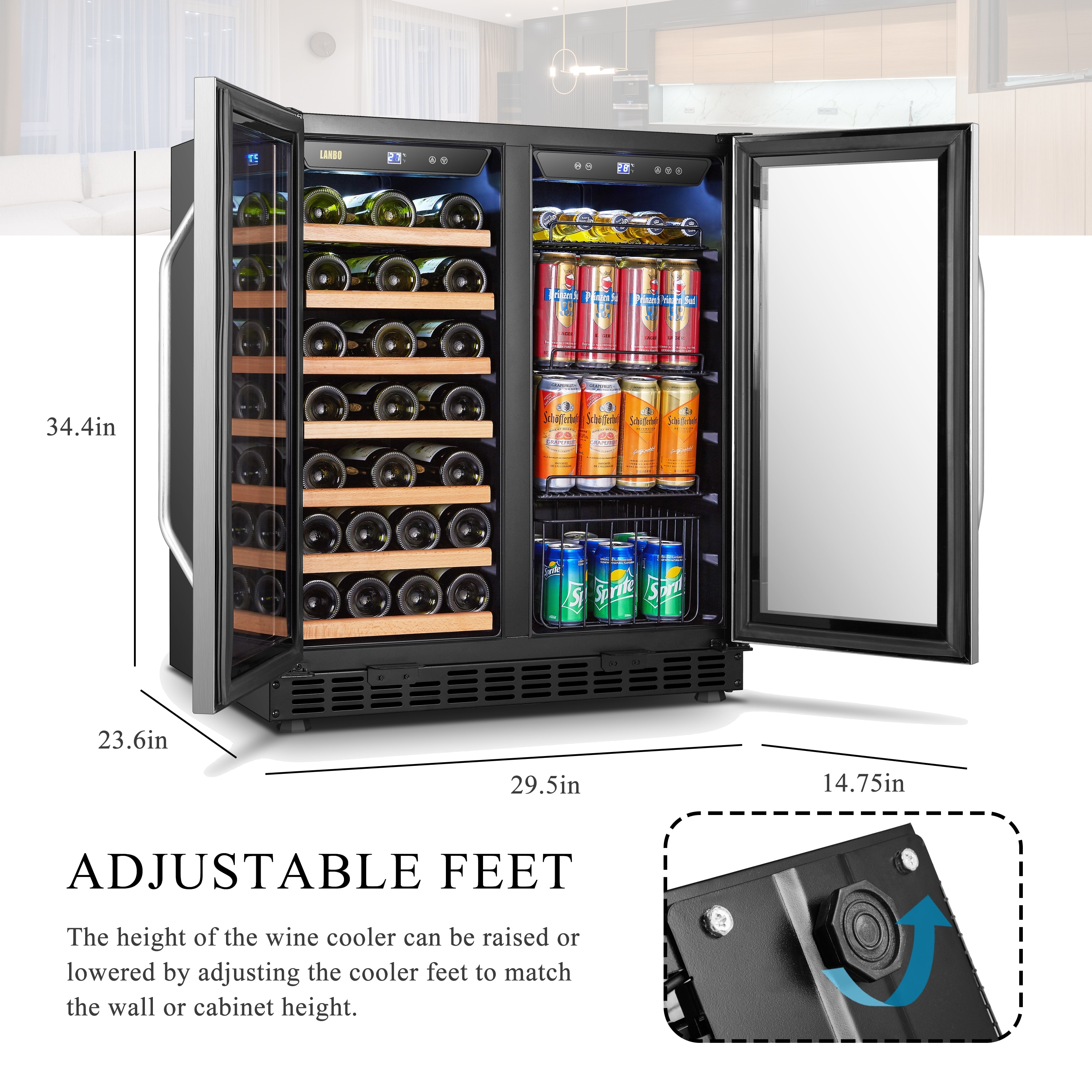 Lanbo wine and cheap beverage refrigerator