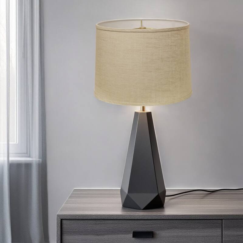 HomeRoots Light Yellow Linen Drum Lamp Shade - 15