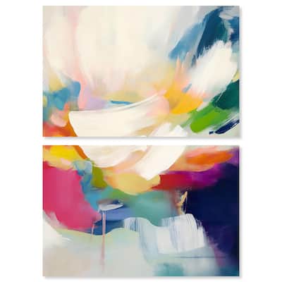 Riot of Color I Canvas Set of 2 by Art Remedy, Gallery Wrapped