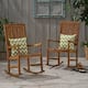 Arcadia Acacia Wood Rocking Chairs (Set of 2) by Christopher Knight Home - Teak