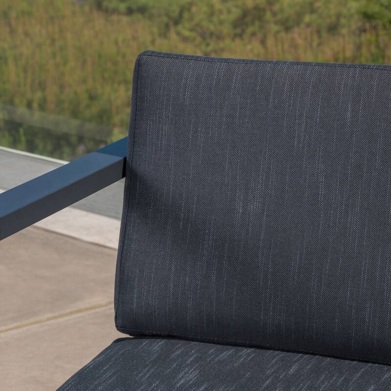 Roomfitters Modern Outdoor Patio Sofa Set, Aluminum Frame Lounge Chairs Loveseat with Cushions, Weather-Resistant Seating, Gray