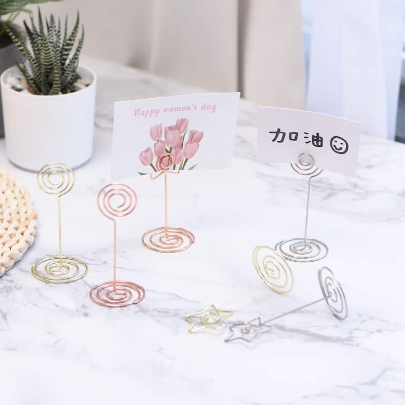 24pcs Table Number Holders 85mm Tall 40mm Base Width Star