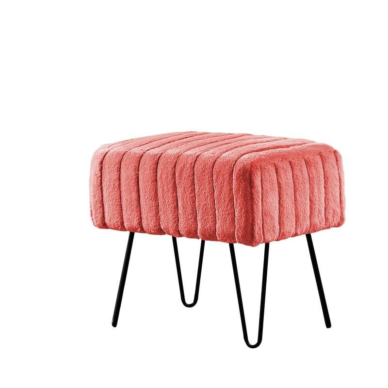 Serenta SuperMink Fauxfur Ottoman Bench