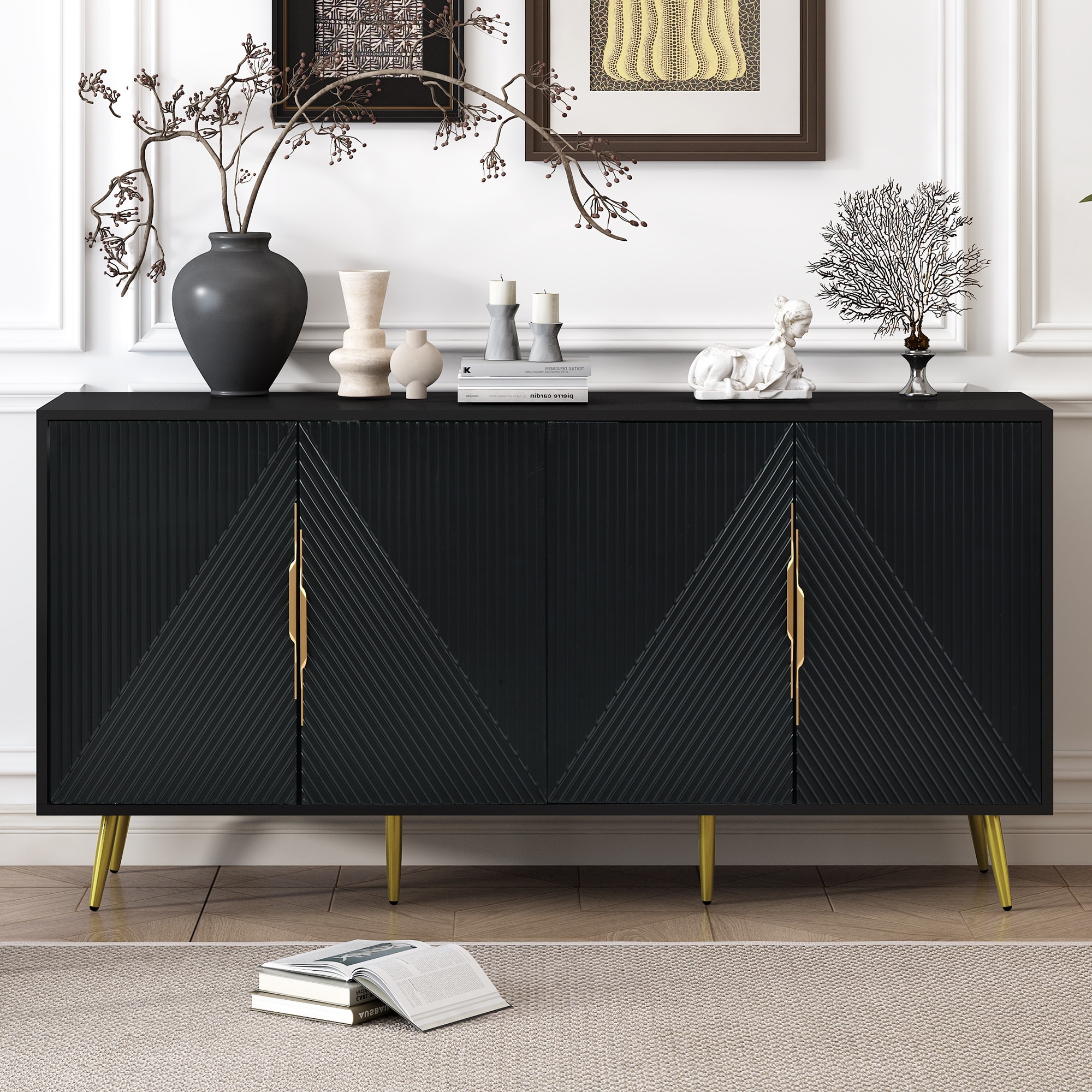 STOCK II SIDE BOARD 幅180cm 63-Inch-Wood-Stylish-Sideboard