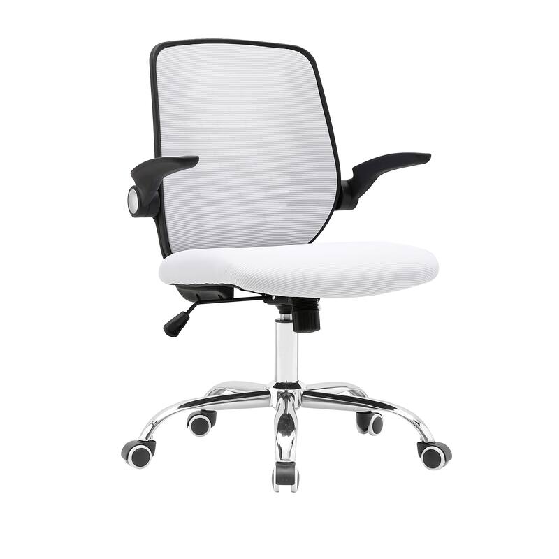 Porthos Home Hank Office Chair, Mesh Back, Height Adjustable Seat - White