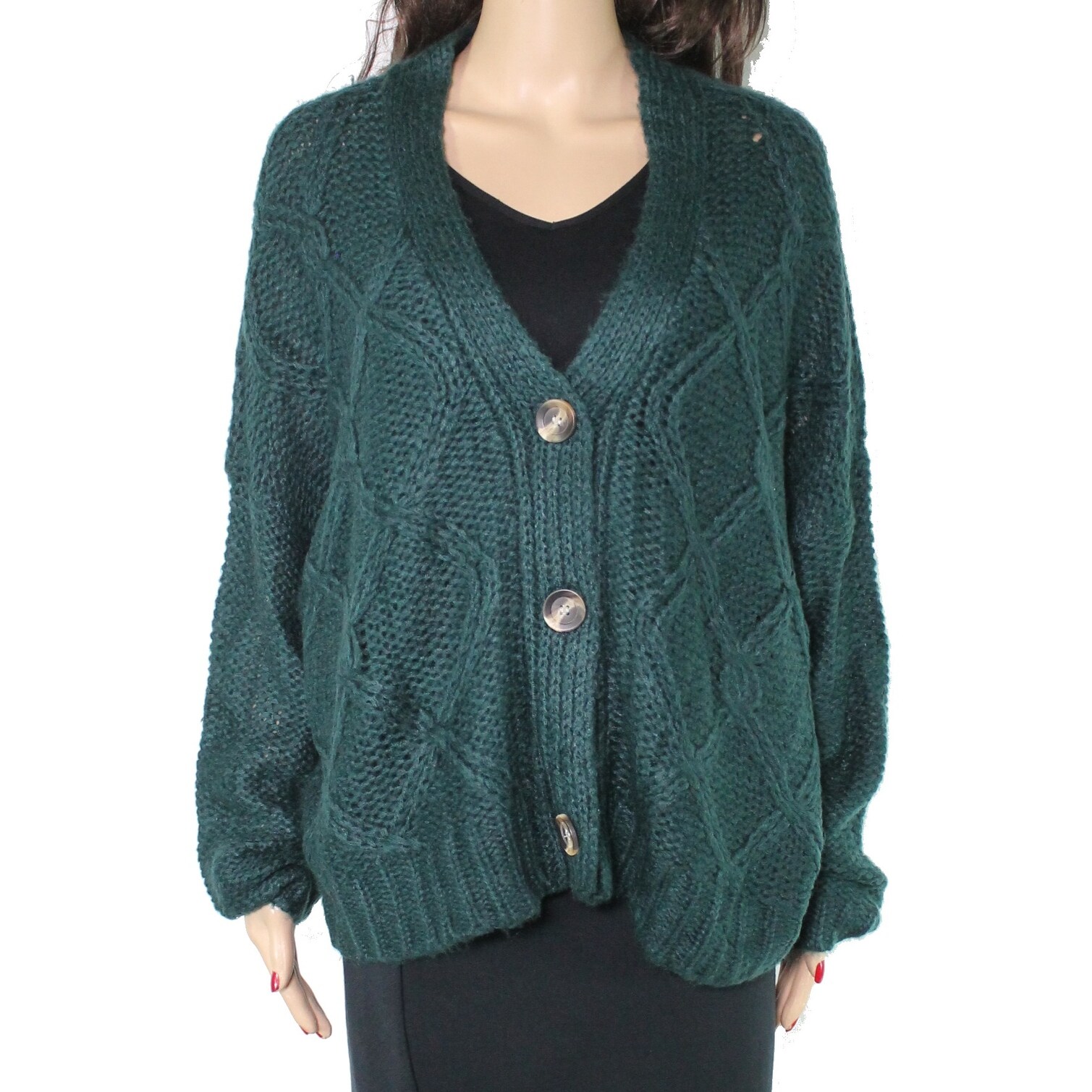 olive green womens cardigan