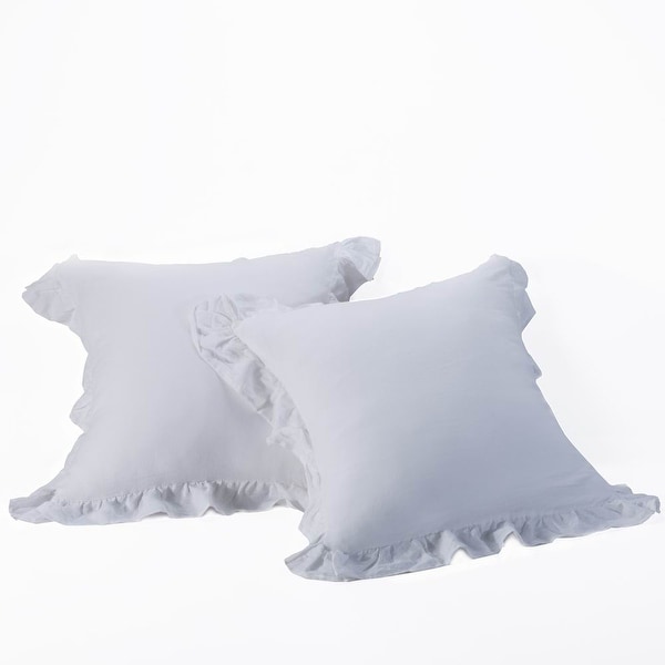 Ruffled euro outlet pillow shams