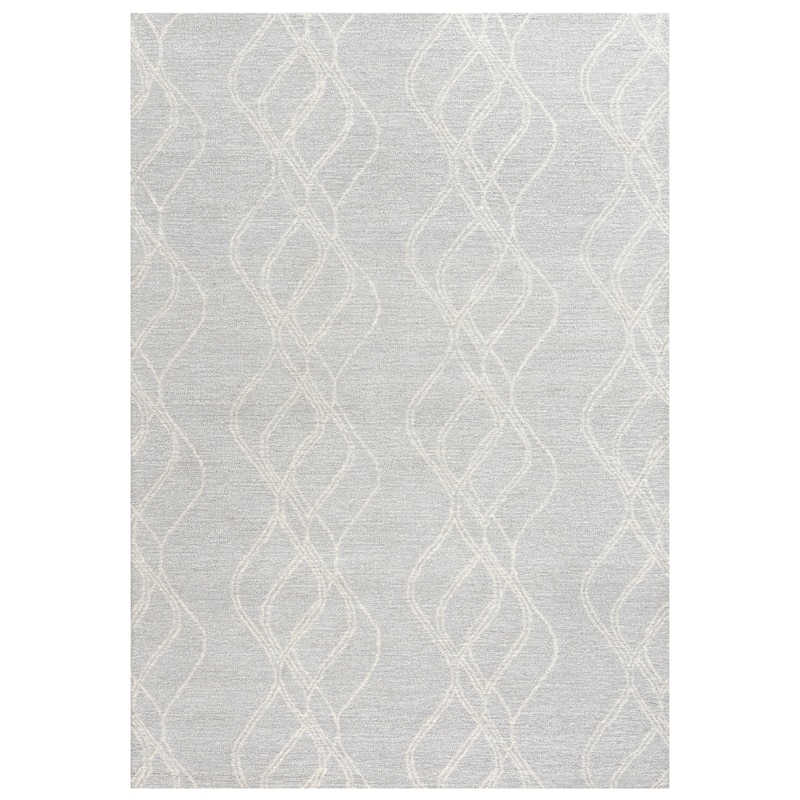 Alora Decor Wondrous Grey Hand-tufted Wool Rug