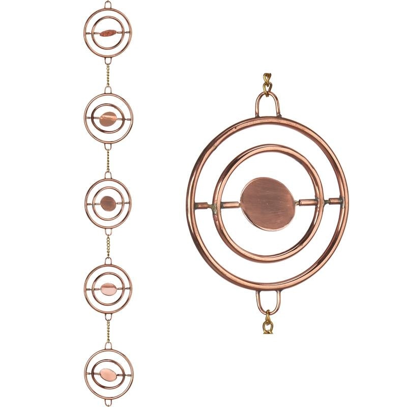 Stellar Pure Copper 8.5 ft. Rain Chain by Good Directions - Image 2