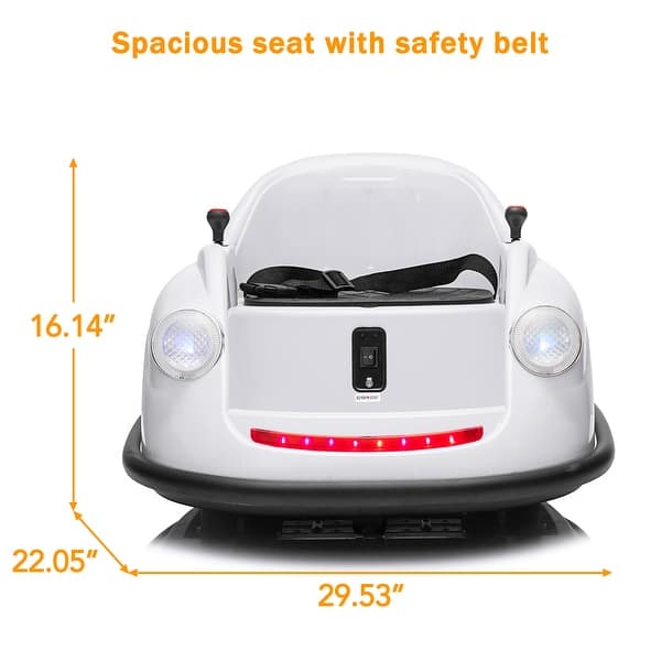 dimension image slide 0 of 8, 12V Kids Ride On Bumpin Bumper Car 360 Degree Spin