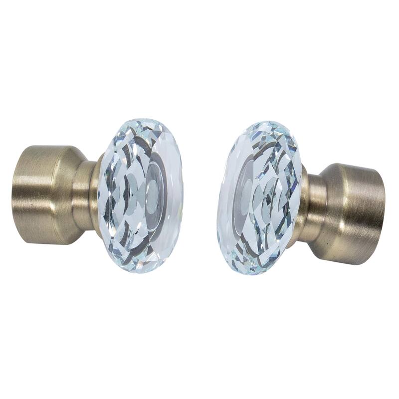 Meriville 1-Inch Diameter Window Curtain Rod, Cut Crystal