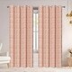 preview thumbnail 6 of 4, Adelia Ginkgo Biloba Leaf Room Darkening Grommet Window Curtain Panel, 54x84 Inches - 54x84 Inches Blush