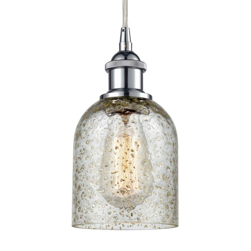 Innovations Lighting Caledonia Single Light 5" Wide Mini Pendant - Polished Chrome / Mica