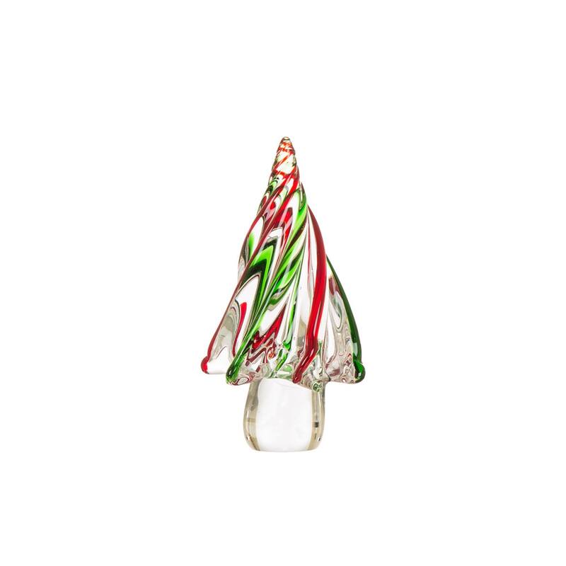 Glitzhome Table Decor Glass Christmas Tree