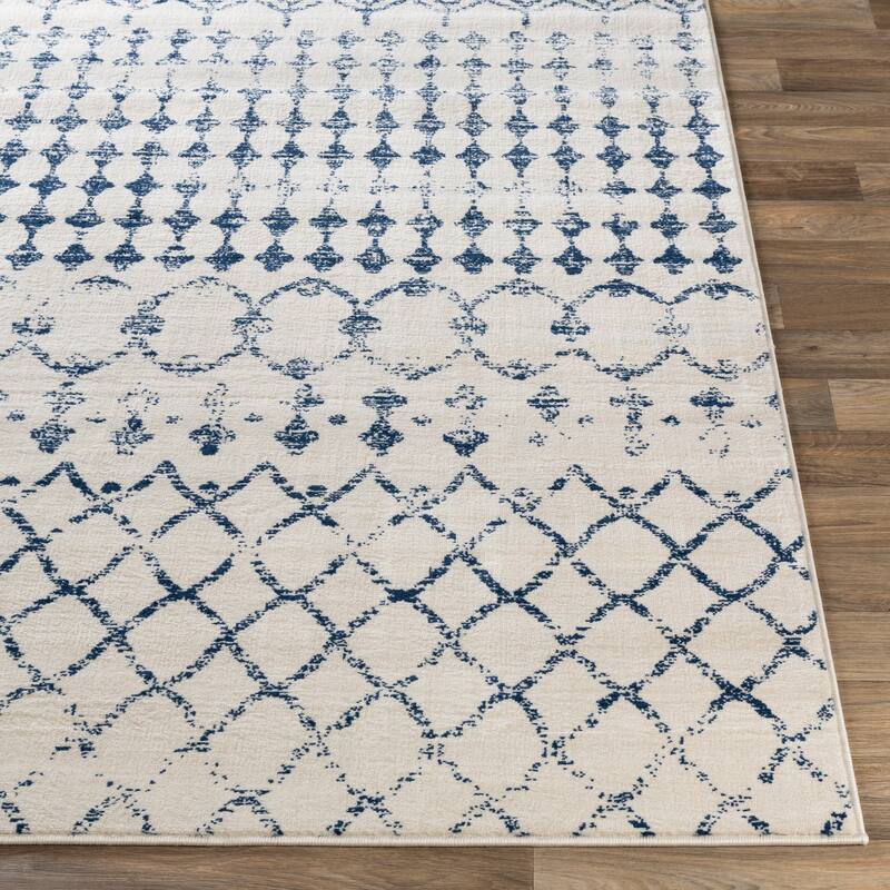 Livabliss Igor Distressed Moroccan Trellis Area Rug