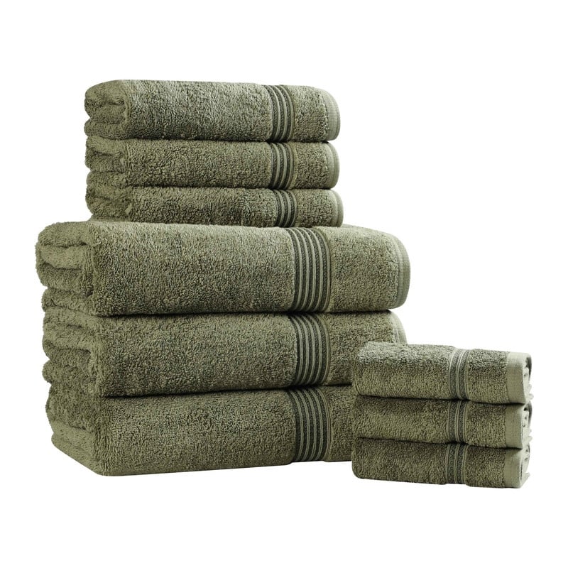 Superior Heritage Egyptian Cotton Absorbent 9-Piece Towel Set