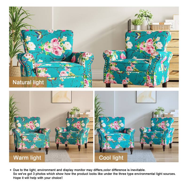 Living Room Armchair with Nailhead Trim - 29.9"W x 29.9"H x 32.9"D