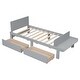 preview thumbnail 18 of 29, Twin Bed with Footboard Bench,2 drawers