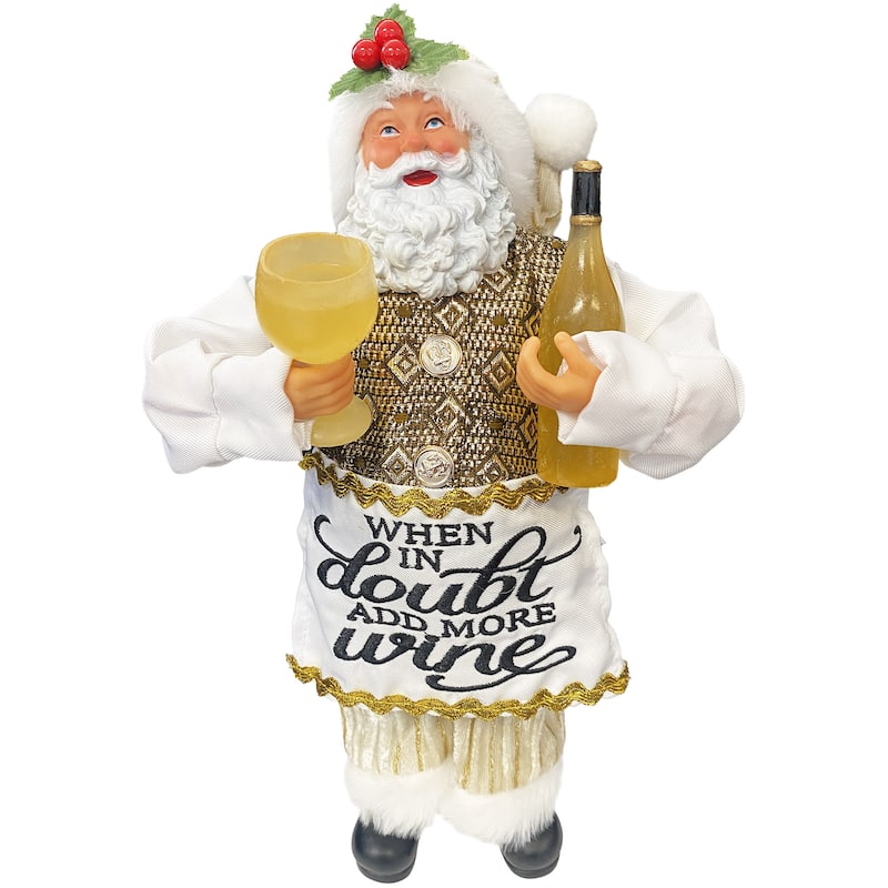 12" When in Doubt Add More Wine Claus