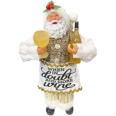 12" When in Doubt Add More Wine Claus